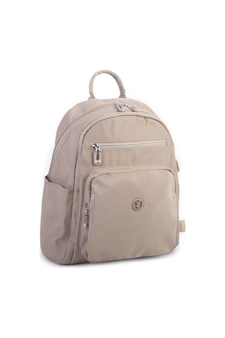 Nas Bag Kadın Çok Gözlü Hafif Su Geçirmez Unisex Water Proof Çanta Vizon