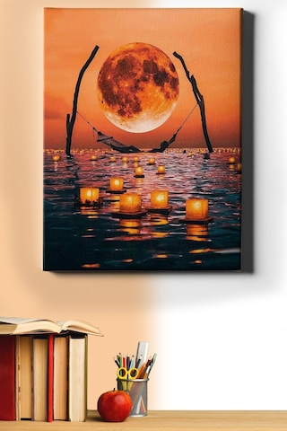 Webstyle Sayılarla Boyama Seti Kasnaklı Ay Batarken 60 X 75 Cm