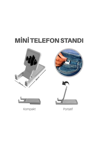 Hergele Masaüstü Mini Cep Telefon Standı - Balıklı Telefon Tutucu