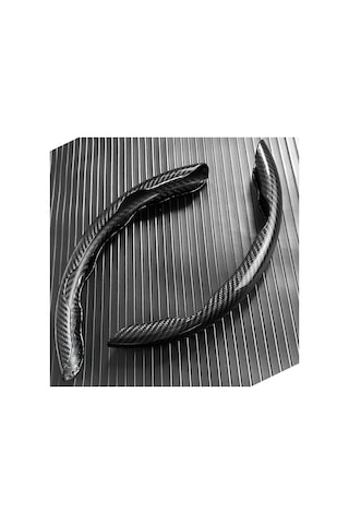 2025 Yeni Lüks Parlak Karbon Fiber Doku Araba Direksiyon Kapağı, Kaymayan, 2pcs Black Siyah