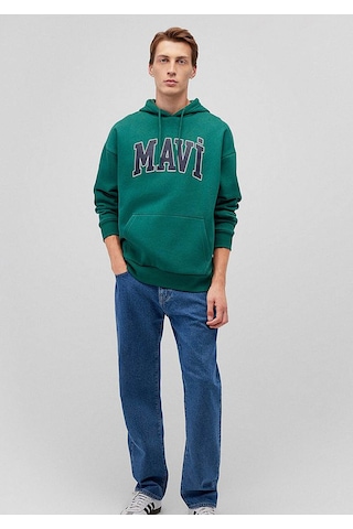 Mavi Baskılı Zümrüt Erkek Sweatshirt M067149-71874 Zümrüt