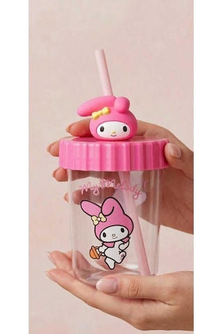 My Melody Figürlü Pipetli Bardak Pembe