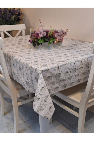 İthal Silinebilir Masa Örtüsü Kaymaz Tabanlı Pvc Muşamba Yeşil