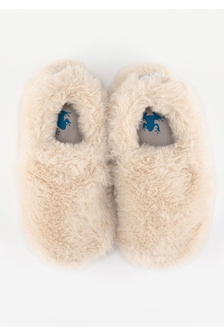 Furry Kırık Beyaz Kürk Barefoot Patik Kırık Beyaz