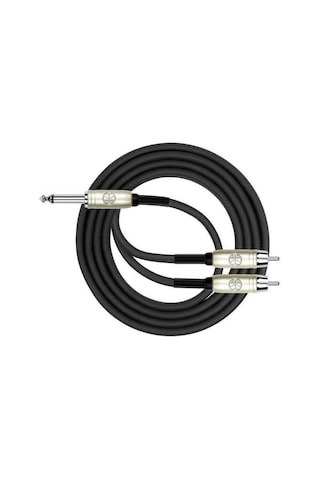 Kirlin 3Mt. Y Kablo 1/4'' Mono Erkek - 2Xrca Erkek