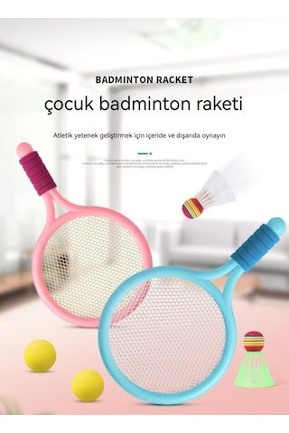 Trendooze Tenis Sunflower Raketi Maviyeni İçin Genç Eğitimi Başlayanlar Badminton Pv