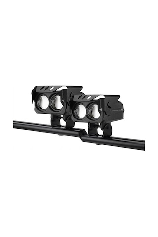 2 Adet Led Spot Işık Ve Sarı Beyaz Projektör Lens 2 Gözlü Dikdörtgen Baykuş Led Off Road Lamba Motosiklet