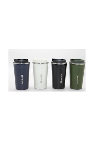 500 Ml Paslanmaz Çelik Termos Mug - Çift Katmanlı Sızdırmaz Kahve Kupası Alk3134 Evimdeyokyok Çok Renkli