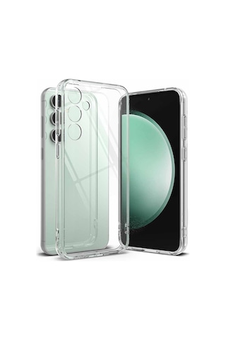 Galaxy S23 Fe Uyumlu Şeffaf Silikon Kılıf 3d Kamera Korumalı