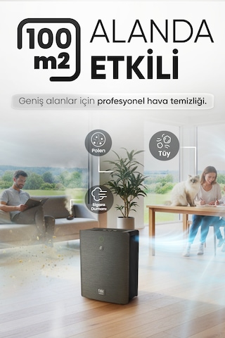 Fakir Neutrowell Hava Temizleme Cihazı Koyu Gri