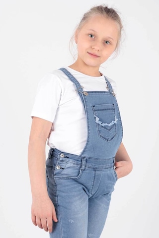 Ahengim Ahenk Kids Kız Paça Pullu Bahçıvan Tulum Mavi