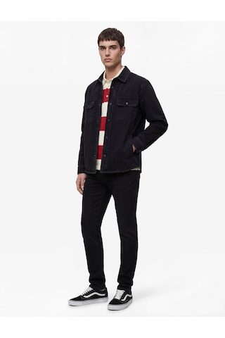 Koton Normal Bel Cepli Pamuklu Slim Fit Jean Pantolon - Brad Jean Siyah 6sam40277nd