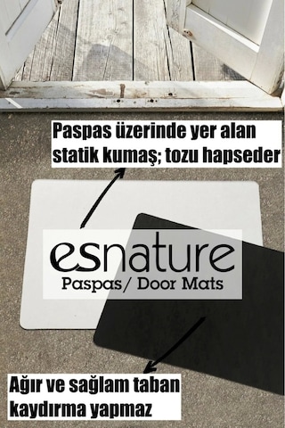 Esnature Sevimli Tembel Köpek Kahverengi Kapı Önü Paspası 45x70 Cm Çok Renkli