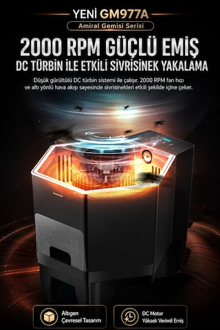 Greenyellow Profesyonel Dış Mekan Sivrisinek Yakalayıcı Geniş Alan Etkili Bahçe Teras Otel Sinek Önleyici