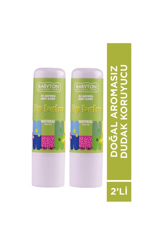 Babyton Doğal Dudak Koruyucu Aromasız 2'li