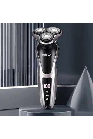 Fochsia Siyah Erkek Elektrikli Tıraş Makinesi 3d Şarj Edilebilir Dönen Tıraş Makinesi Baba Hediyesi