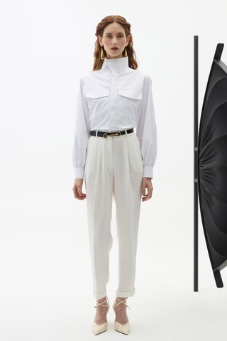 Rebellion Hepburn White Pants Beyaz