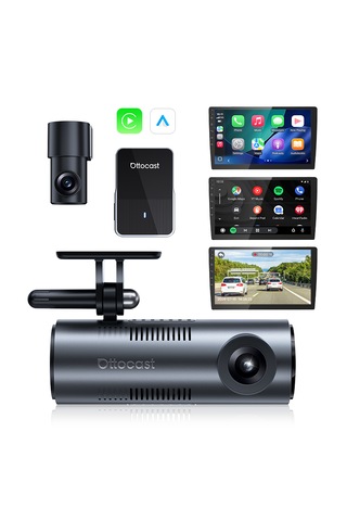 : Ottosafe Cam 2in1 2k Ön+fullhd Arka Araç Kamerası+kablosuz Carplay&android Oto,ekranda Canlı İzleme Diğer