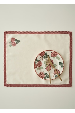 Bella Maison Rose Kopanakili Amerikan Servis Krem 35x45 Cm Krem