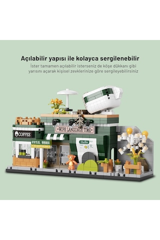 Balody Mini Cadde Serisi Kahve Dükkanı Bl16355 Mikro Blok Yapı Oyuncakları Seti