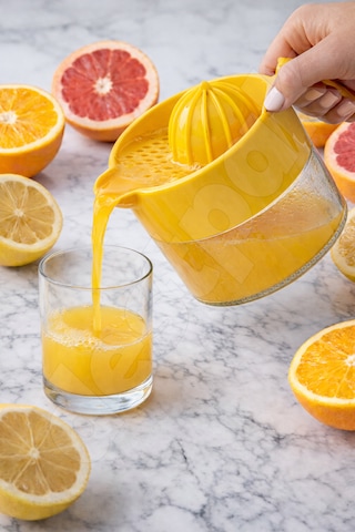 Destpak Cam Hazneli 420 Ml Limon Sıkacağı - Narenciye Sıkacağı - Elde Limon Ve Narenciye Sıkacağı - Saplı Şeffaf