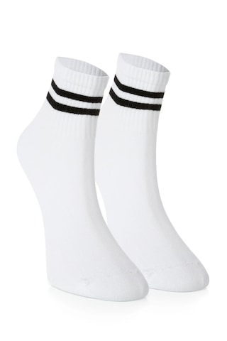 Unisex Beyaz Tenis Çorap 6 Çift