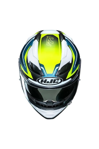 Hjc F71 Fes Mc3hsf Kapalı Motosiklet Kaskı Beyaz - Mavi Neon