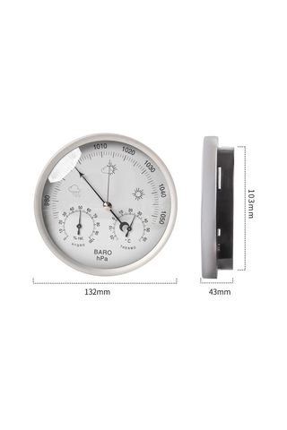 Xindoker Taşınabilir Meteoroloji İstasyonu - Barometre, Termometre, Higrometre İle 132 Mm Altın Gösterge Paneli