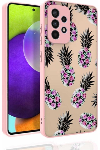 Galaxy Uyumlu A52 Kılıf Desenli Kamera Korumalı Parlak Zore Nora Kapak NO1