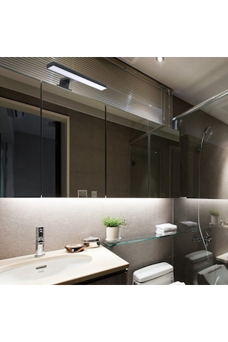 Lemestar Modern Led Aynalı Banyo Aydınlatması, 6w, 30cm, Abs Siyah Mat, Ip44 Koruma, 110-240v Siyah