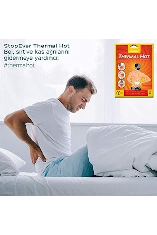 Stopever Thermal Hot Sıcak Terapi Flasteri - 6&apos Lı Paket Kas Ve Bel Ağrılarını Hafifletmeye Yardımcı 8 Saat Etkili Isı Terapisi İlaç İçermez 12 Adet 6x2