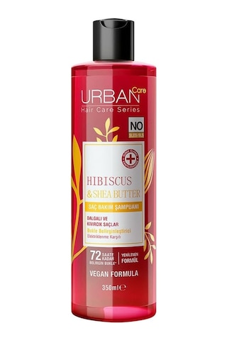 Urban Care Hibiscus &amp Shea Butter Bukle Belirginleştirici Saç Bakım Şampuanı, 350 Mililitre, Vegan