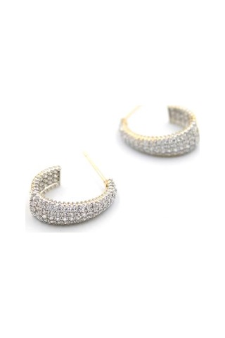 Halka Küpe - Altın Çok Renkli