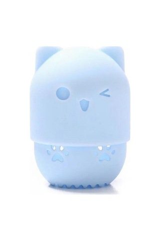 Jeemson Mavi Kedi Şekilli Silikon Sponge Tutucu - Hijyenik Saklama, Hızlı Kurutma, Ev Ve Seyahat İçin Uygun Mavi