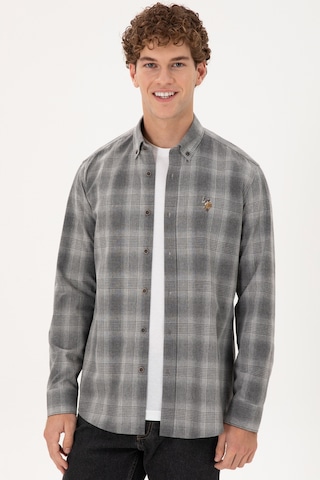 U.s. Polo Assn. Erkek Gri Gömlek Desenli 50291383-vr024 Gri