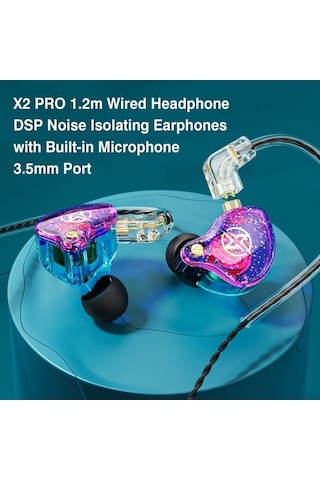 Willowhaven 3.5mm Kablolı X2 Pro Kulak İçi Kulaklık, 11mm Hoparlör, Dsp Gürültü Engelleme, Mikrofonlu Spor Bass Kulaklık Siyah X2 Pro