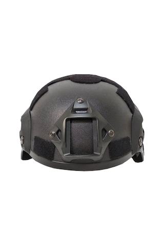 Tactical Airsoft Kask Kompozit Başlık Koruyucu Miğfer Siyah-3823 Siyah