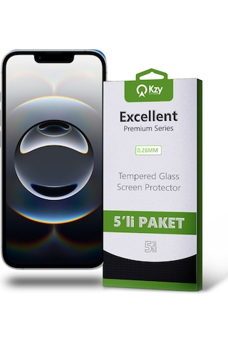 Apple Uyumlu   iPhone 16e İle Temperli Ekran Koruyucu Kırılmaz Cam Ekonomik 5'li Paket