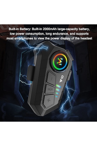 Padalink Bt5.3 Motosiklet Kask Kulaklığı - Gürültü Önleme, Su Geçirmez, 30 Saat Çalışma, Çift Telefon Bağlantılı, Otomatik Cevaplama