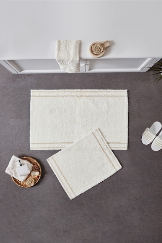Doquhome Dora Banyo Paspası Krem&vizon 60x100cm Krem