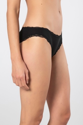 Türen Kadın Likralı Ribana Dantelli Bikini Külot 2'li Paket 928/siyah Siyah