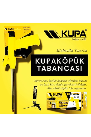 Kupa Köpük Tabancası Alüminyum Uç Plastik Sap Her Köpüğe Uyar