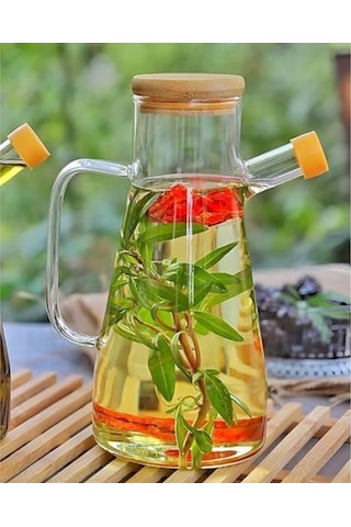 River World 900 Ml'lik Borosilikat Camdan Yağlık Sosluk Sirkelik Çok Renkli