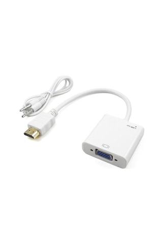 Hdmı To Vga + Ses Kablolu Çevirici Projeksiyon Uyumlu Sesli Kablo