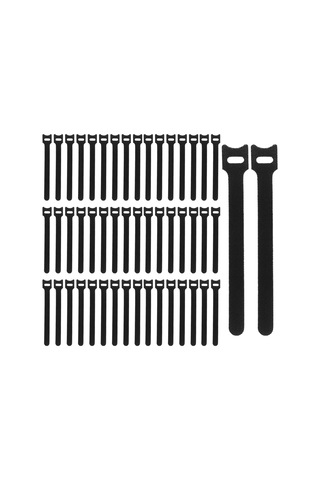 Homyl 50 Parça Serbest Bırakılabilir Kablo Bağları Siyah