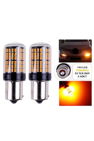 2 Adet 144 Led Turuncu Renk 93 Tip Tek Duy Stop Ampulü