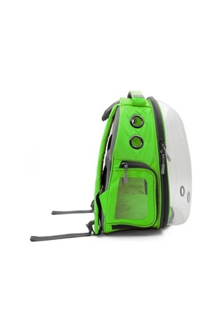 Cattie Şeffaf Kedi Küçük Irk Köpek Taşıma Sırt Çantası Yeşil 25 x 30 x 40 CM