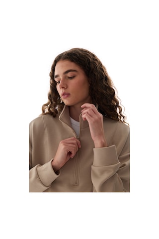 Penti Bej İpeksi Dokunuş Silky Touch Yarım Fermuarlı Sweatshirt