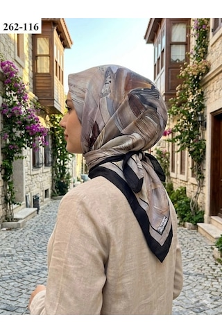 Moonscarfs Moonscarf Desenli Bambu Pamuk Eşarp 262-116 Çok Renkli