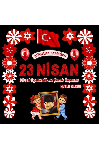 23 Nisan Çocuk Bayramı Parçalı Pano Süsü Model 01 Okul Ve Sınıf Panosu Figür Seti 7
